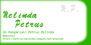 melinda petrus business card